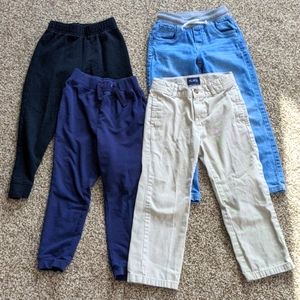 Assorted Boys Pants, Size 5T. 4 Pairs Total